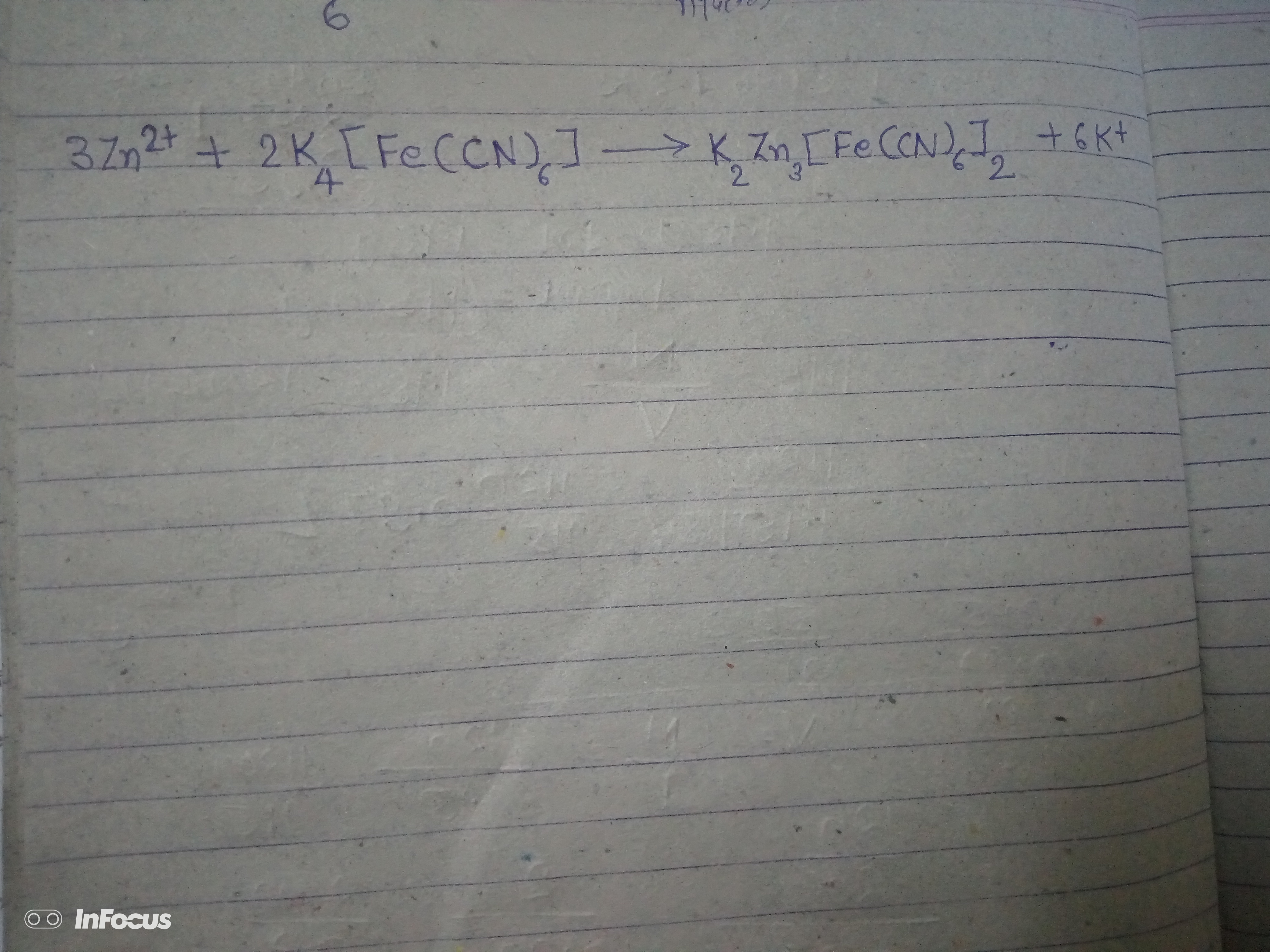 Question image for What is the n factor of K4[Fe(CN)6] in the given